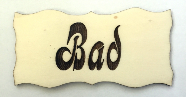 Bad - Schild aus Holz gelasert
